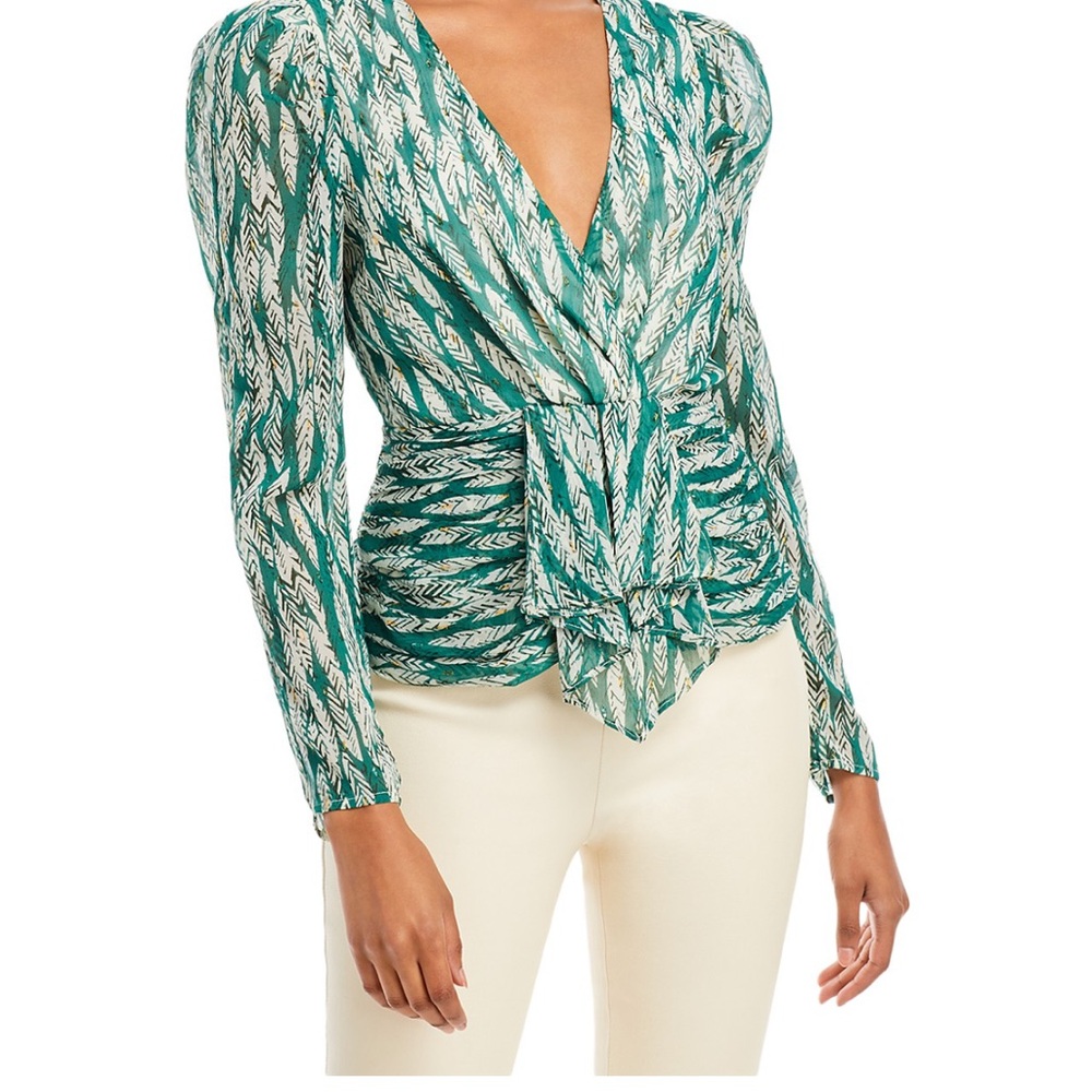 AQUA Printed Puff Sleeve Top - 100% Bloomingdale’s Exclusive